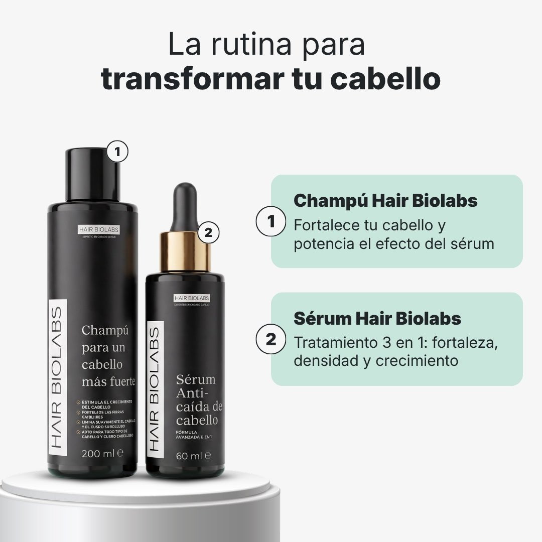 Pack completo para fortalecer y recuperar el cabello - Mujer - Hair Biolabs